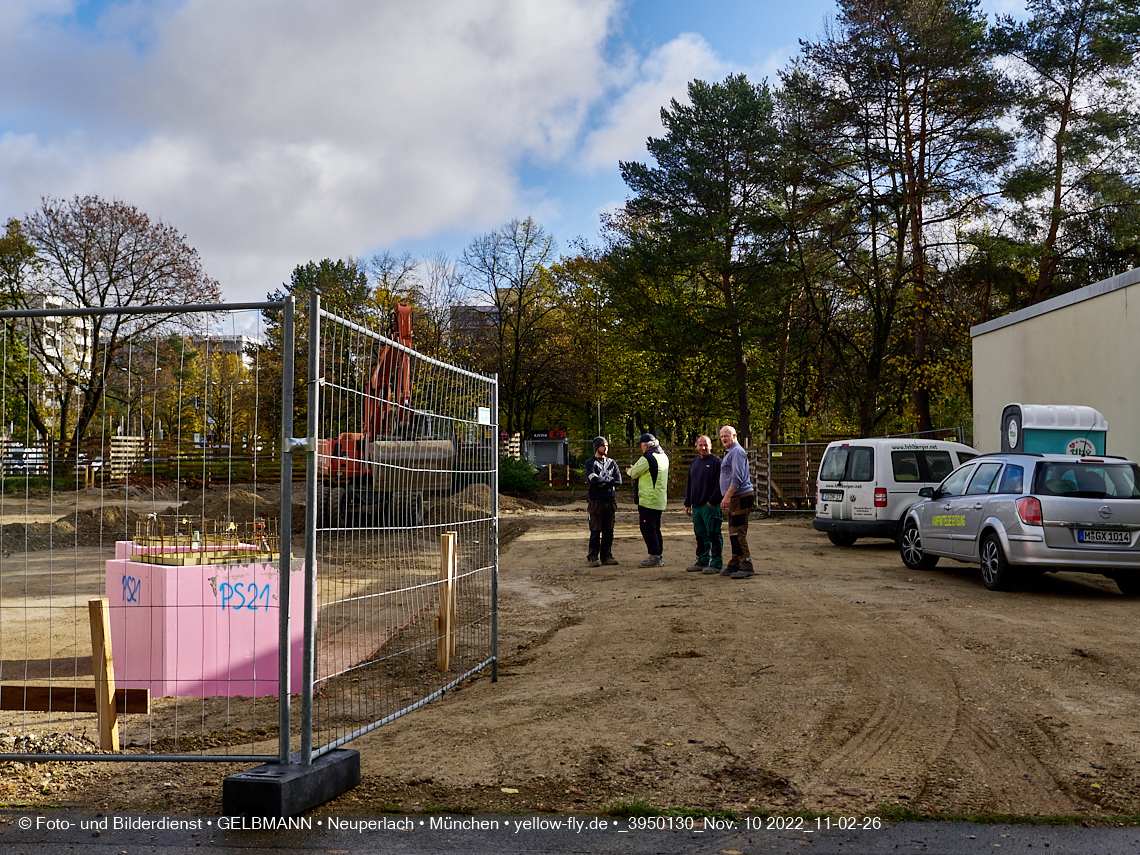 10.11.2022 - Baustelle an der Quiddestraße Haus für Kinder in Neuperlach